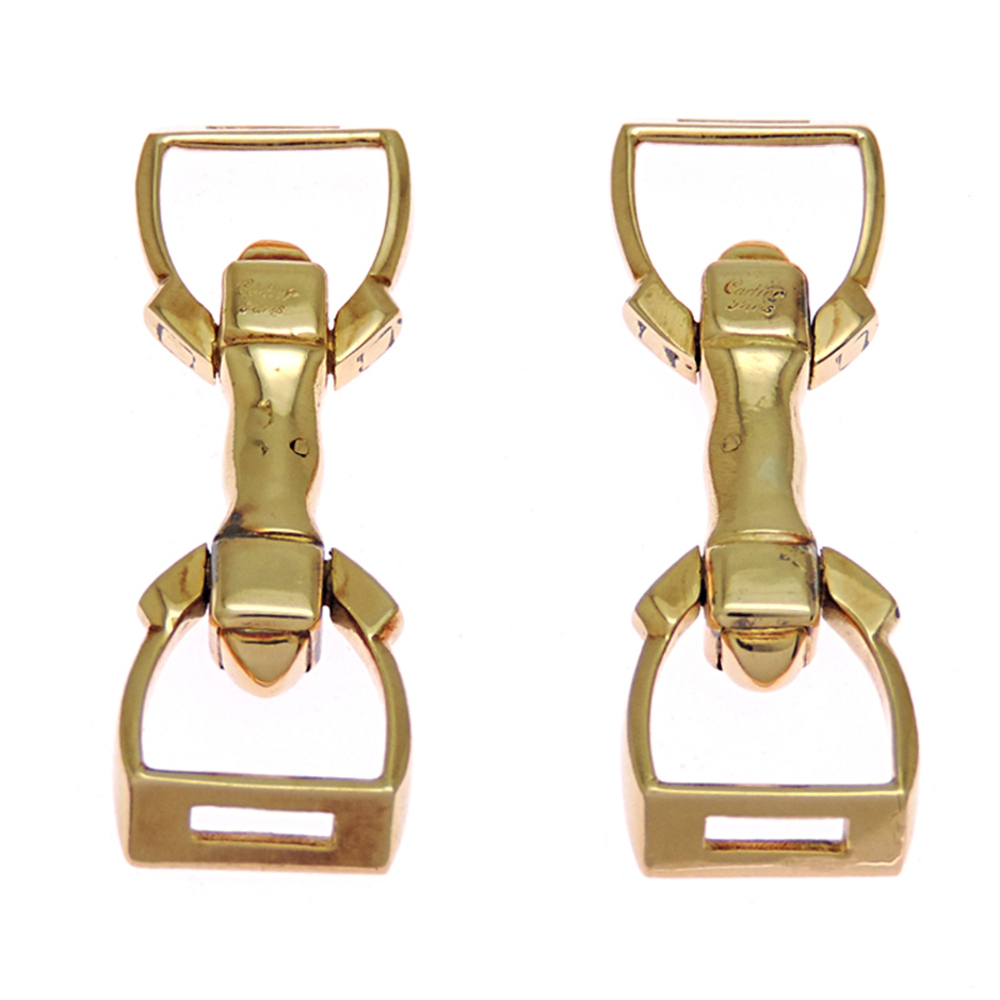 Cartier 18KT Stirrup Motif Men's Cufflinks CRGGCN2999